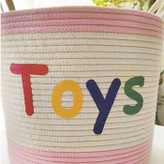 سبد اسباب بازی قیطان دوزی شده مدل TOYS