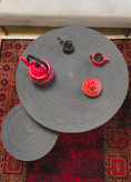 رومیزی گرد ساده دو رو