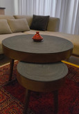 رومیزی گرد ساده دو رو